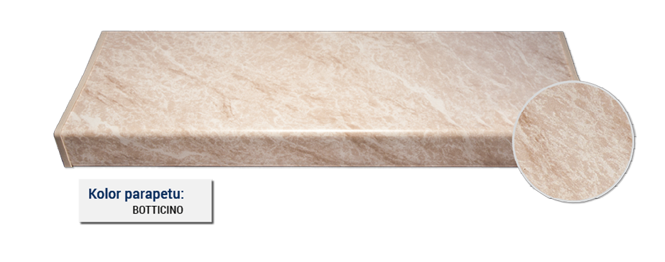 parapet w kolorze botticino