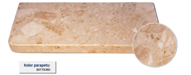 parapet w kolorze botticino