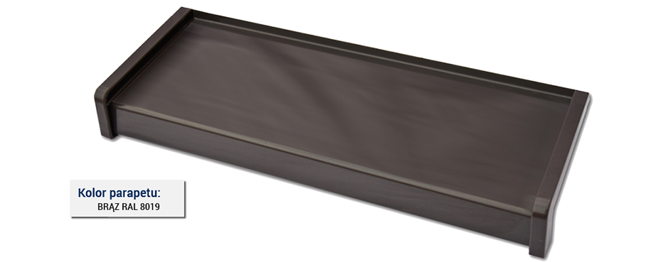 parapet w kolorze brąz ral