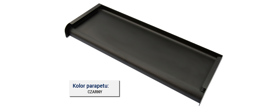 parapet w kolorze czarnym