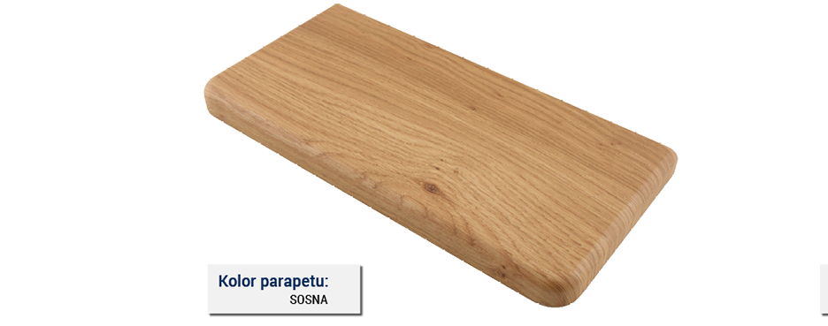 parapet w kolorze sosny